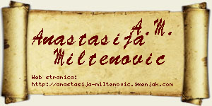 Anastasija Miltenović vizit kartica
